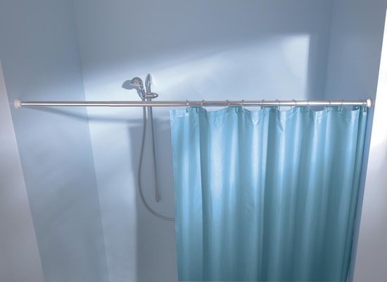 foto van een Kleine Wolke douche stang spanstang 75x125 cm 21 cm wit