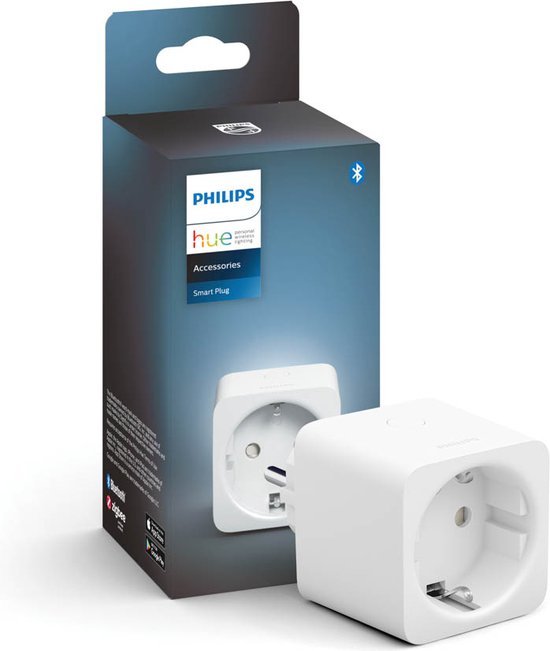 foto van een Philips Hue Smart plug Slimme Stekker